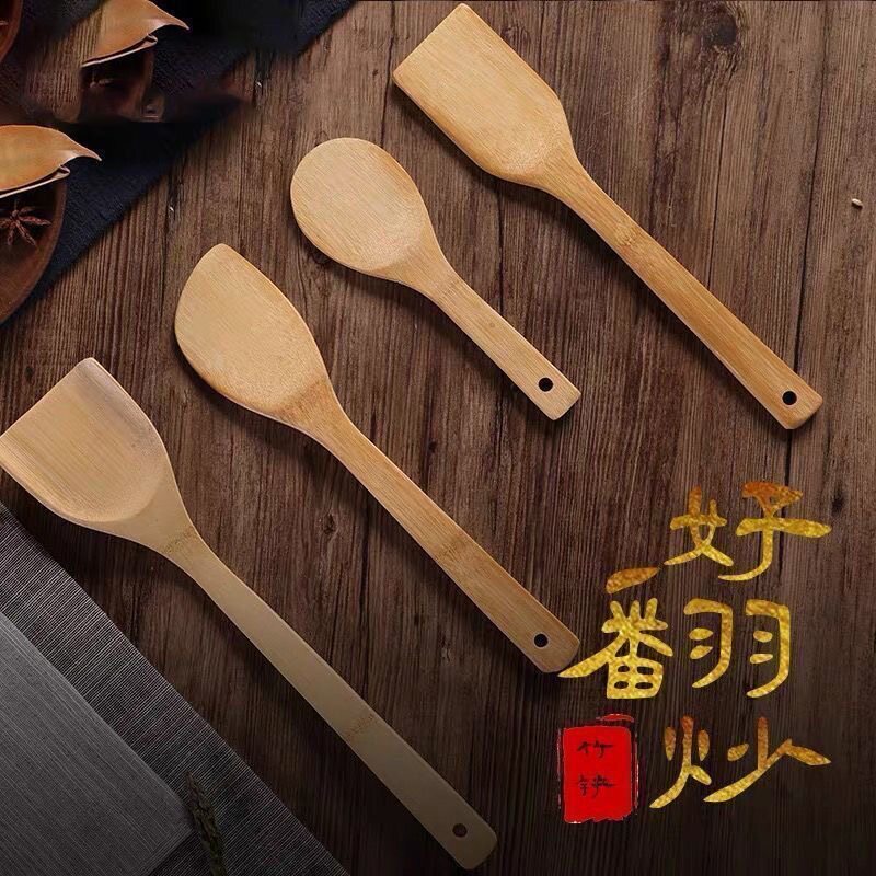 竹铲子专用炒菜铲木锅铲家用耐高温木质硅胶木铲子厨具竹铲不粘锅
