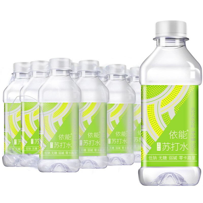 依能 青柠檬味 无糖无汽弱碱苏打水 0脂饮料 350ml*15瓶 塑膜装饮
