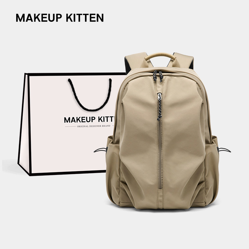 MK正品大容量书包女帆布双肩背包