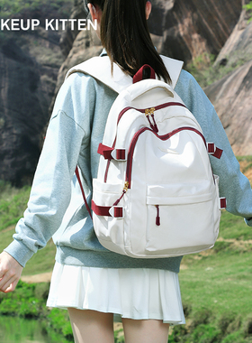 MAKEUP KITTEN2025超火新款书包双肩背包女生初中高中大学大容量