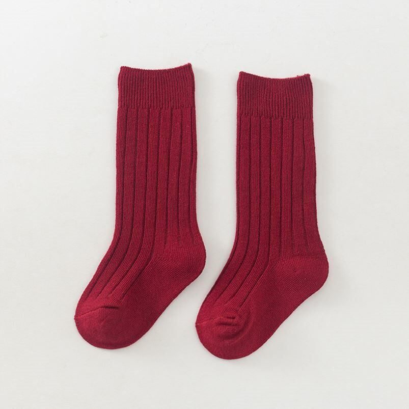 双针婴儿袜及膝袜儿童透气春夏季男女宝宝袜新生儿长筒袜子过膝袜