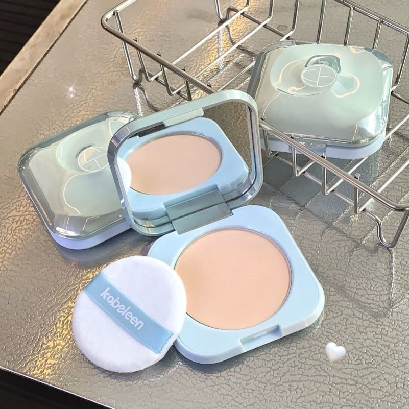 自带粉扑轻盈定妆粉饼控油不易脱妆湿两用蜜粉补妆持久提亮肤色女