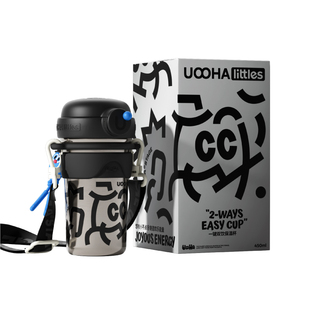 UOOHA一键双饮咖啡杯便携保温杯水杯女儿童高颜值吸管保冷杯子