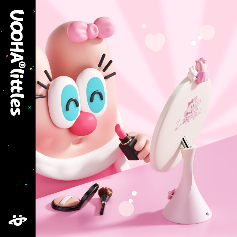 uooha桌面美妆镜便携带灯智能