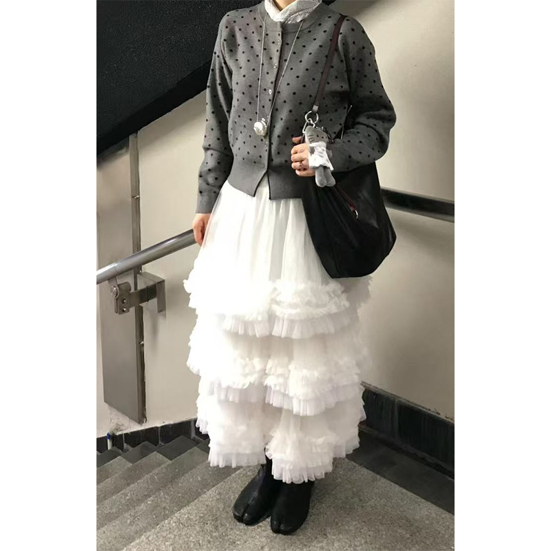 韩系甜美宽松显瘦蛋糕半身裙