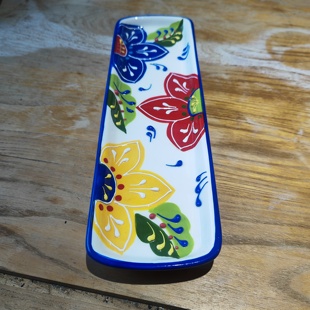 土耳其风格 26.5 醒草盘 2.2cm 釉下彩小众艺术家轻奢设计款