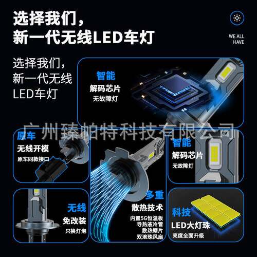 跨境0热销直插LED汽车臻帕特大灯 90096 12 9005一体化11前雾:灯