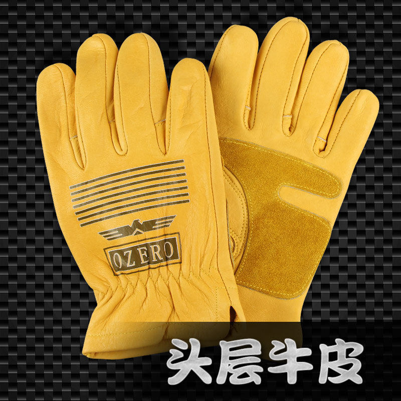 西埃图牛皮摩托车手套手套机车耐磨骑行司机复古户外运动防滑