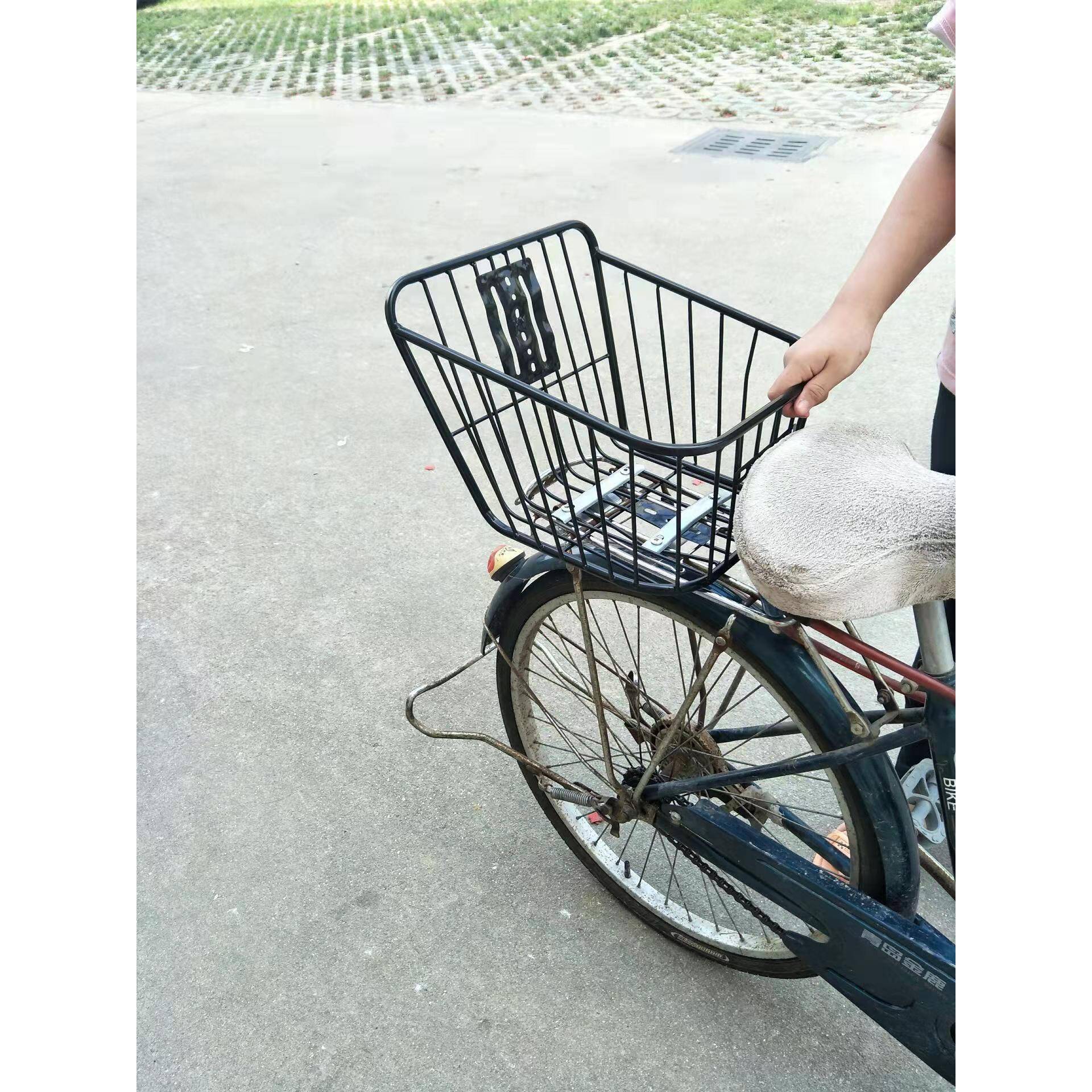 自行车置后车筐折叠车后座载物宠物车篮30山地车篮包电动瓶菜车书
