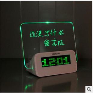 留板时钟LED板电子钟C款 意时尚 1140C大屏幕浪漫荧光言留言创创意