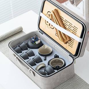 旅行茶具套CX 泡茶壶陶瓷务礼 52065装 便家用夫茶具商茶杯户外携式
