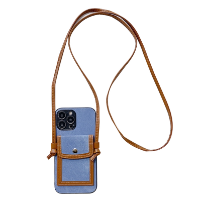 新款女小香风零钱包手机壳