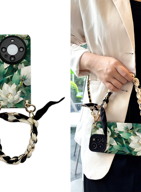 vivo斜挎x100手机壳白荷花pro丝巾z适y用s硅x90胶ultra软9壳plus全8包7防6摔5时4尚3小2众1女g高t级0活e力t