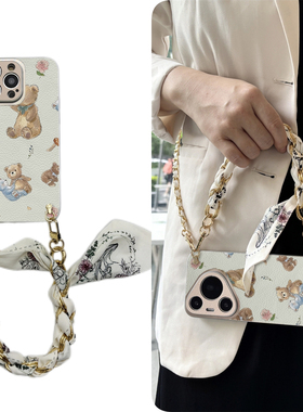 vivo斜挎x200S手机壳s19可爱熊100pro适y用plus硅iqoo12胶ultra全8包7防6摔5/neo/3/4女g/z/0/t/9/2/1/mini