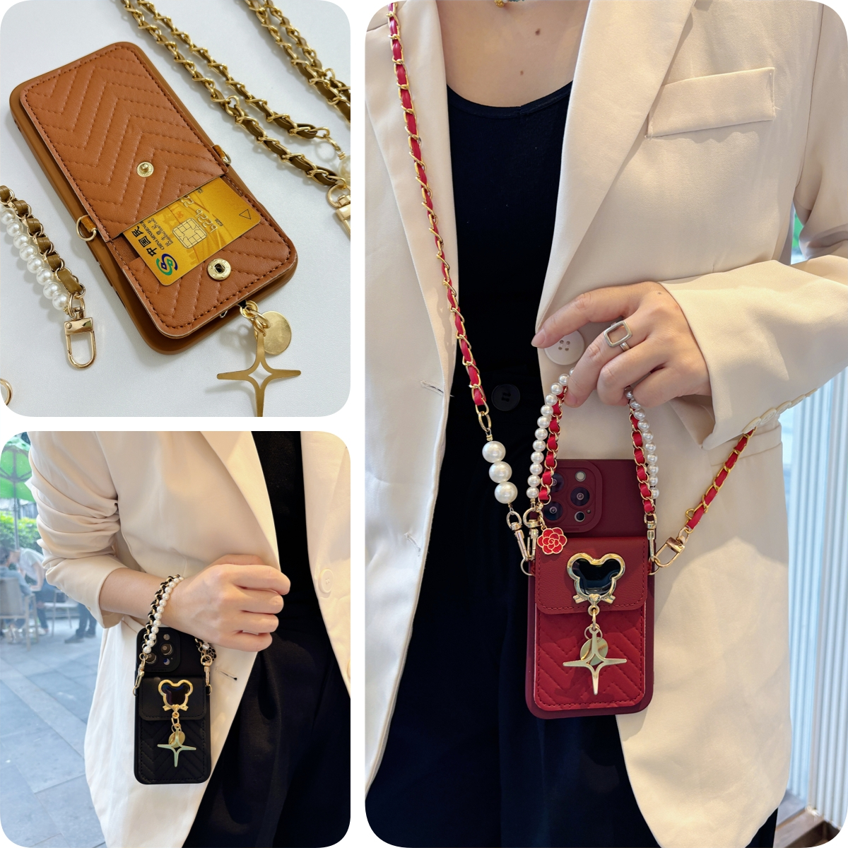 女款全包硅胶软壳时尚斜挎防摔