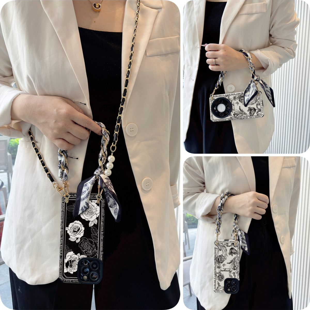 女款全包硅胶软壳时尚斜挎防摔