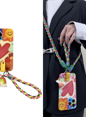 油画涂鸦爱心华为mate70斜挎p60pro+手机壳12适用nova13硅p70胶9防8摔7女6新5款4高3级11感2奢1华0全g包s/e