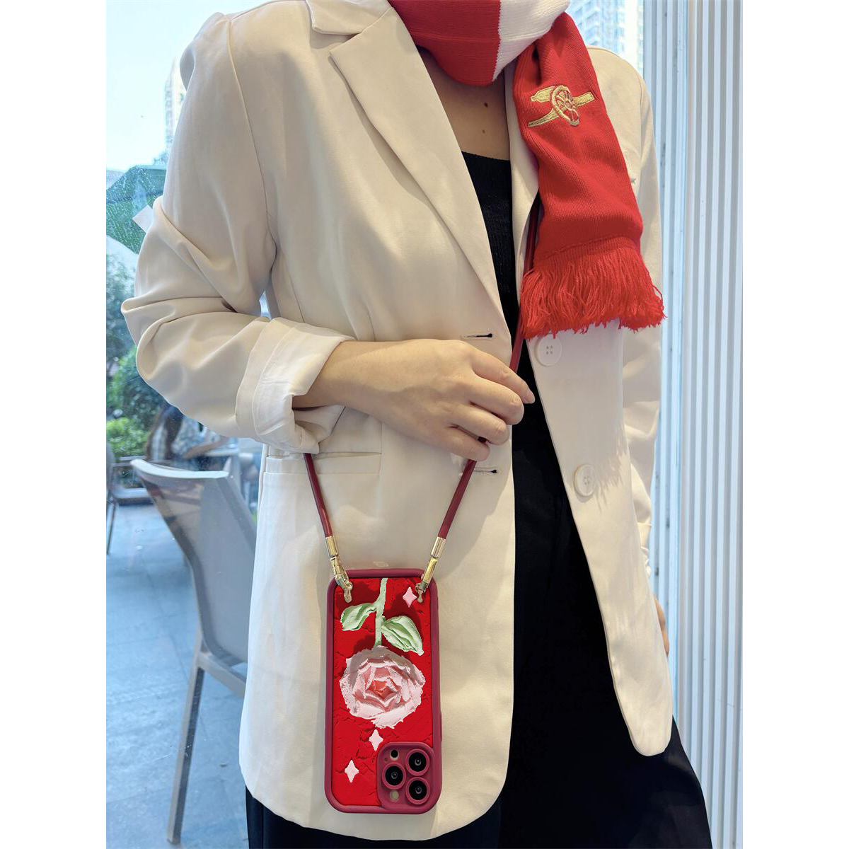 女款全包硅胶软壳时尚斜挎防摔