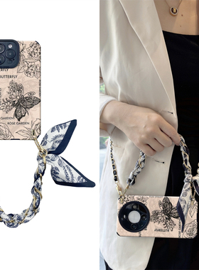 vivo斜挎x100手机壳花蝴蝶pro丝巾z适y用s硅x90胶ultra软9壳plus全8包7防6摔5时4尚3小2众1女g高t级0活e力t