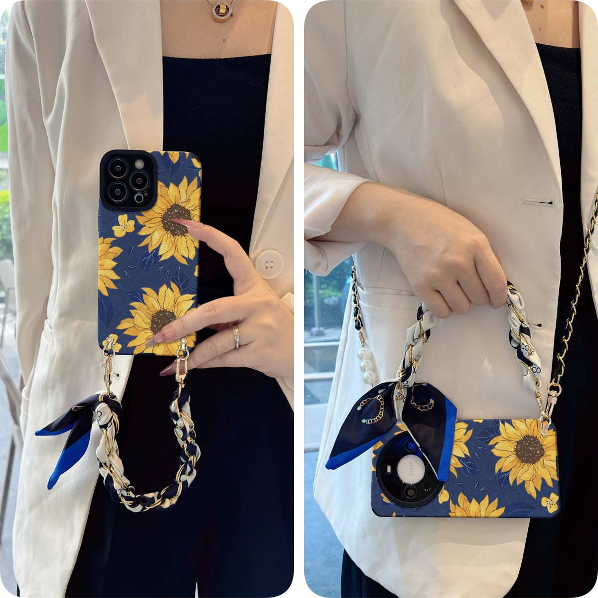 女款全包硅胶软壳时尚斜挎防摔