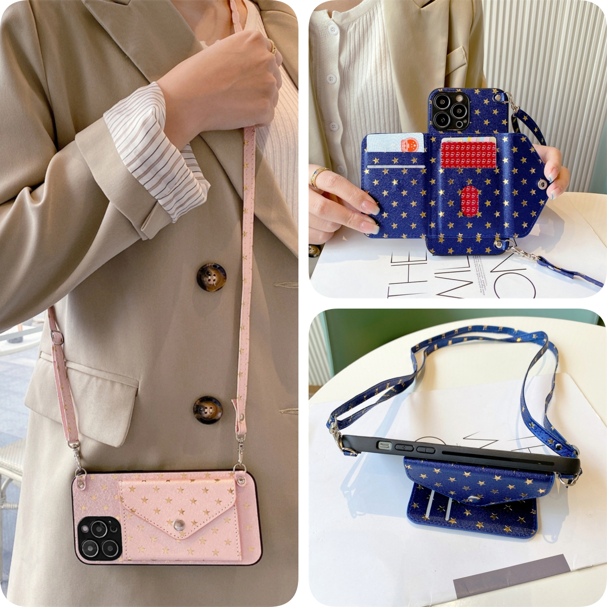 女款全包硅胶软壳时尚斜挎防摔