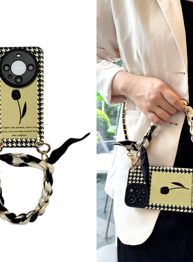 vivo斜挎x100手机壳千鸟格pro丝巾z适y用s硅x90胶ultra软9壳plus全8包7防6摔5时4尚3小2众1女g高t级0活e力t