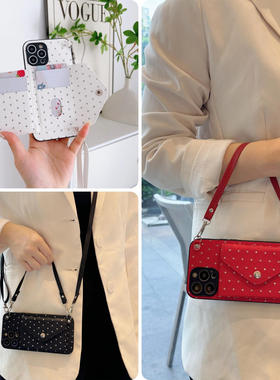 reno14pro闪钻壳13零钱包手机壳g适用oppo斜+挎s卡e包k皮f质z挂ace绳r全plus包9防8摔7新6款5时4尚3标2准1/0