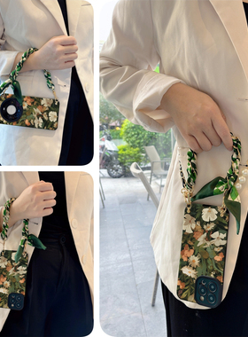 vivo斜挎x200pro手机壳s19油画花100适y用s硅iqoo12胶ultra/plus全8包7防6摔5/neo/3/4女g/z/0/t/9/2/1/mini