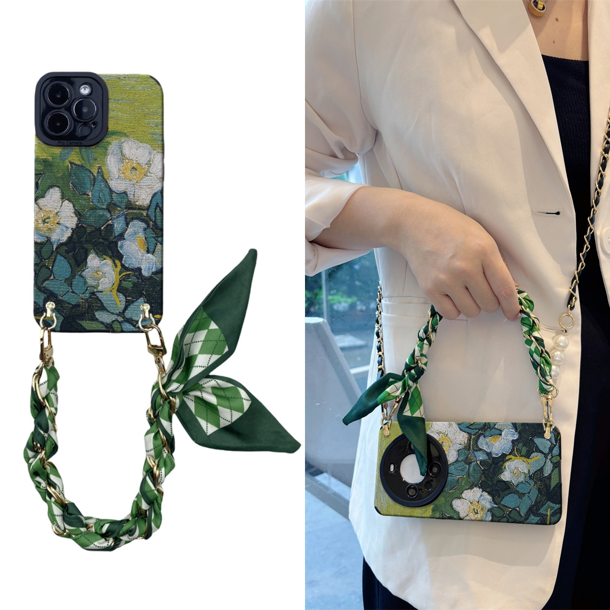 女款全包硅胶软壳时尚斜挎防摔