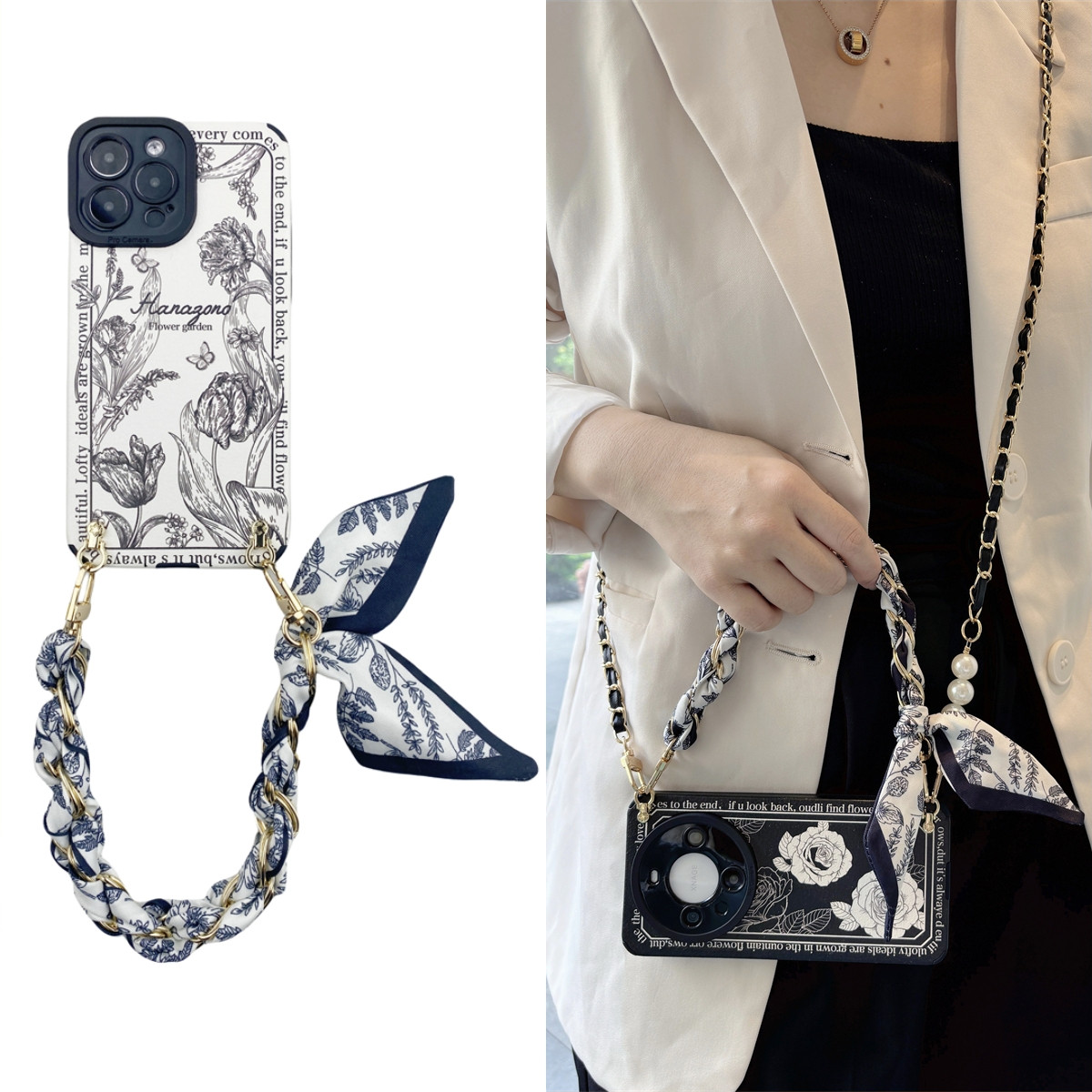 女款全包硅胶软壳时尚斜挎防摔