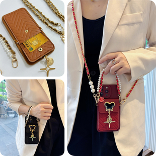 华为mate70pro翻盖定制零钱包手机壳pura适用art斜nova12挎p60卡 包ultra时s尚e高t级11