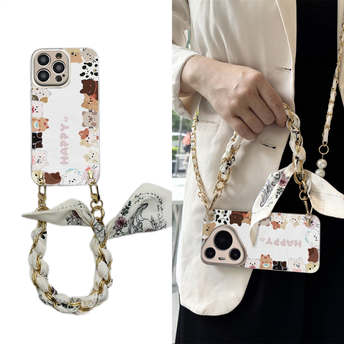 女款全包硅胶软壳时尚斜挎防摔