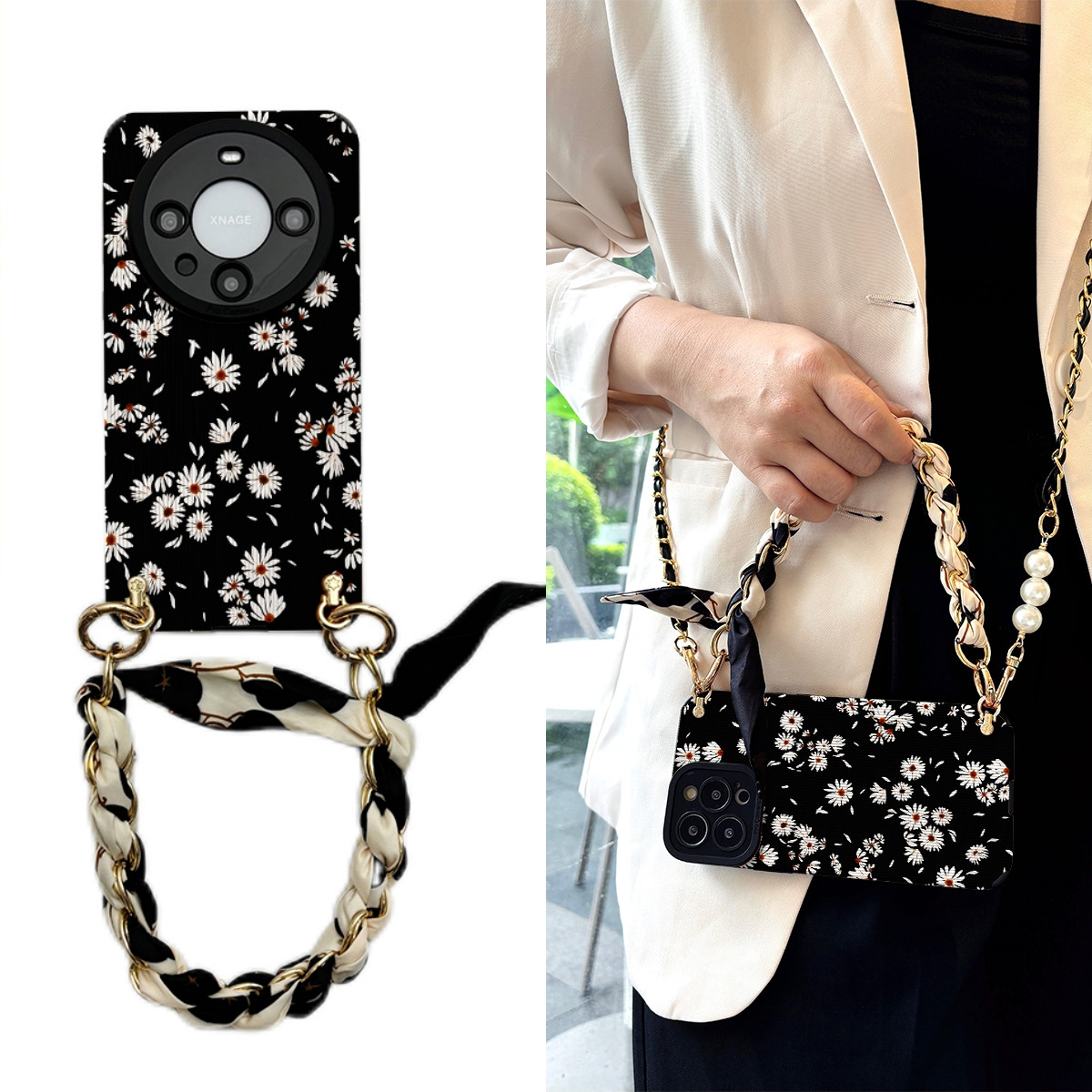 女款全包硅胶软壳时尚斜挎防摔