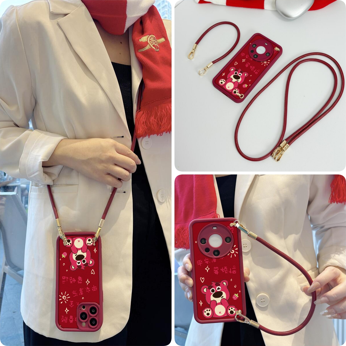 女款全包硅胶软壳时尚斜挎防摔