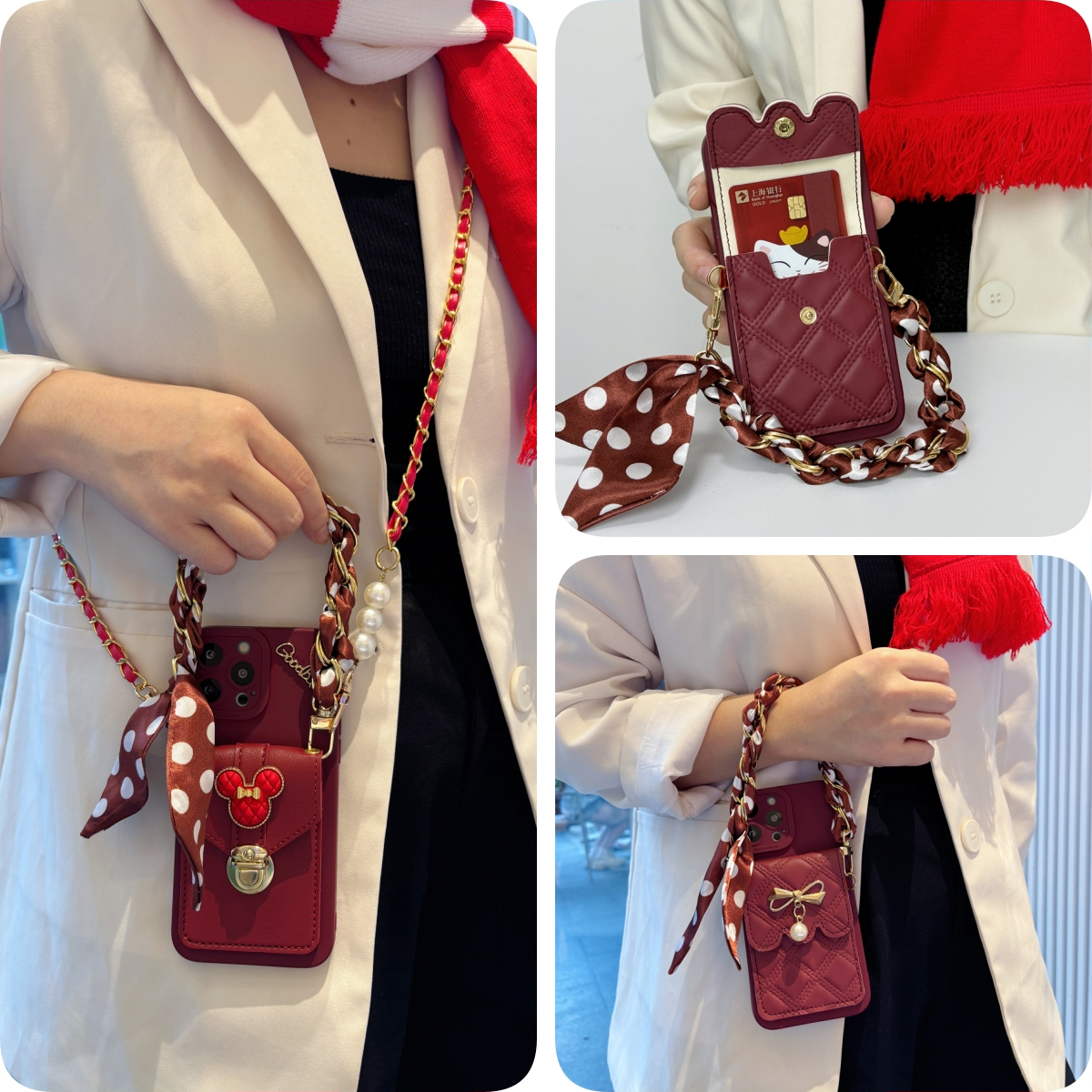 女款全包硅胶软壳时尚斜挎防摔