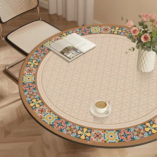 美式圆形pvc餐桌垫防水防油防烫