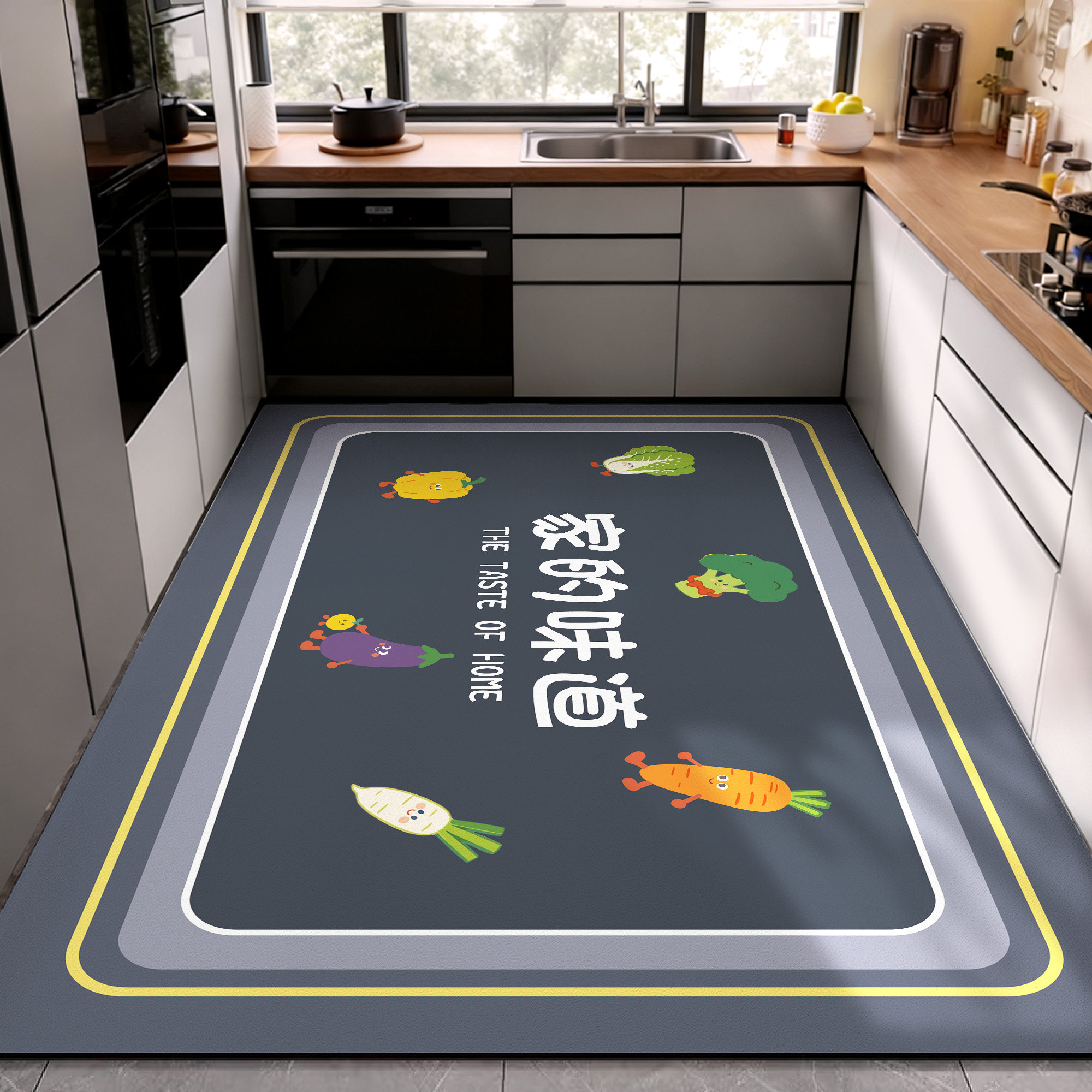 厨房专用地垫家用满铺地毯吸油吸水厨房垫耐脏防滑吸水垫进门地垫