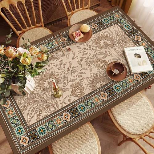 美式复古桌布防水防油餐桌垫