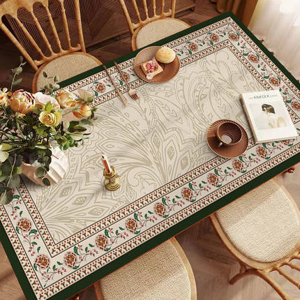 美式复古餐桌垫防水防油免洗桌布轻奢高级感茶几垫子防刮防烫耐脏
