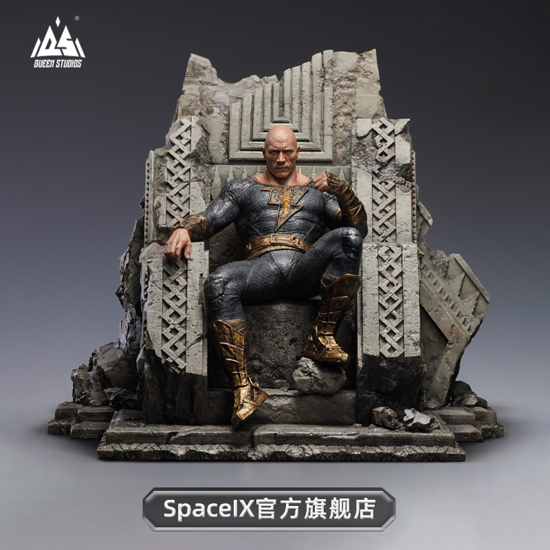 【品牌展示】Space IX& QueenStudios黑亚当王座1/4全身像雕像-封面