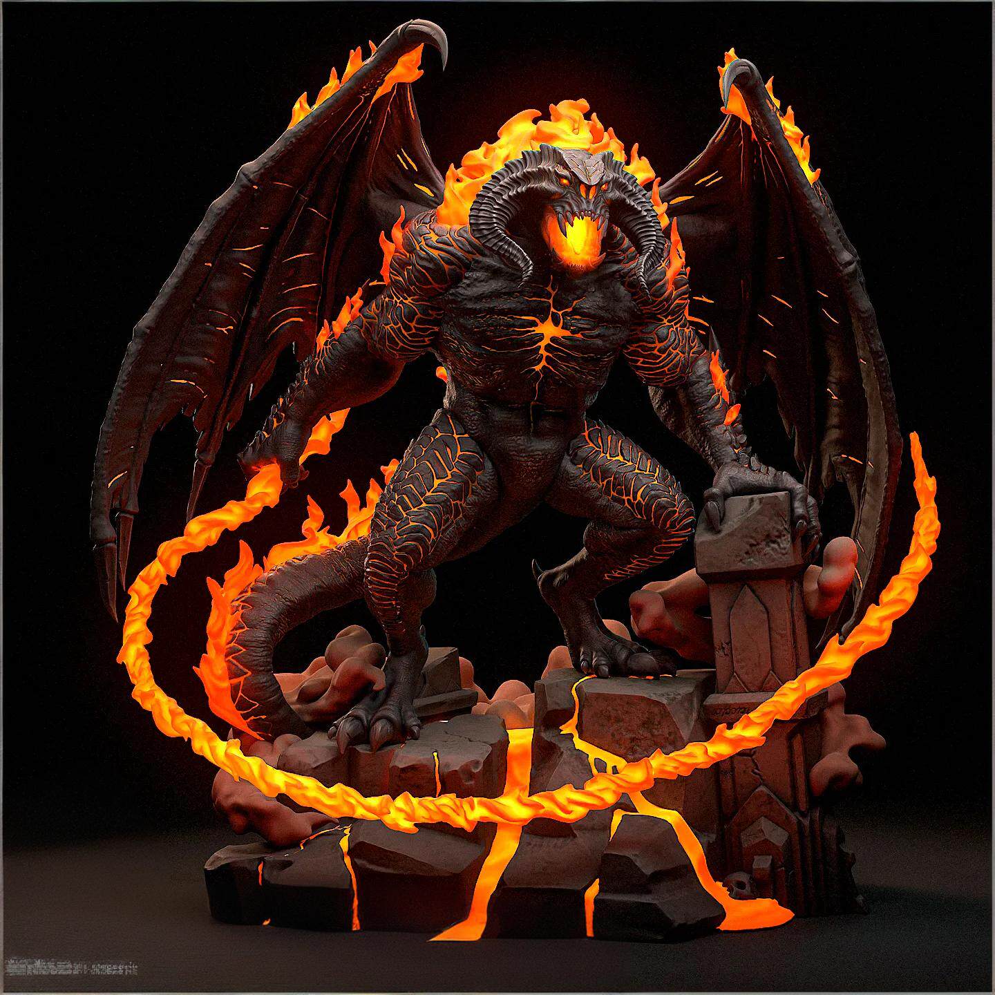 魔戒指环王电影魔王手办模型动漫2D/3D绘图