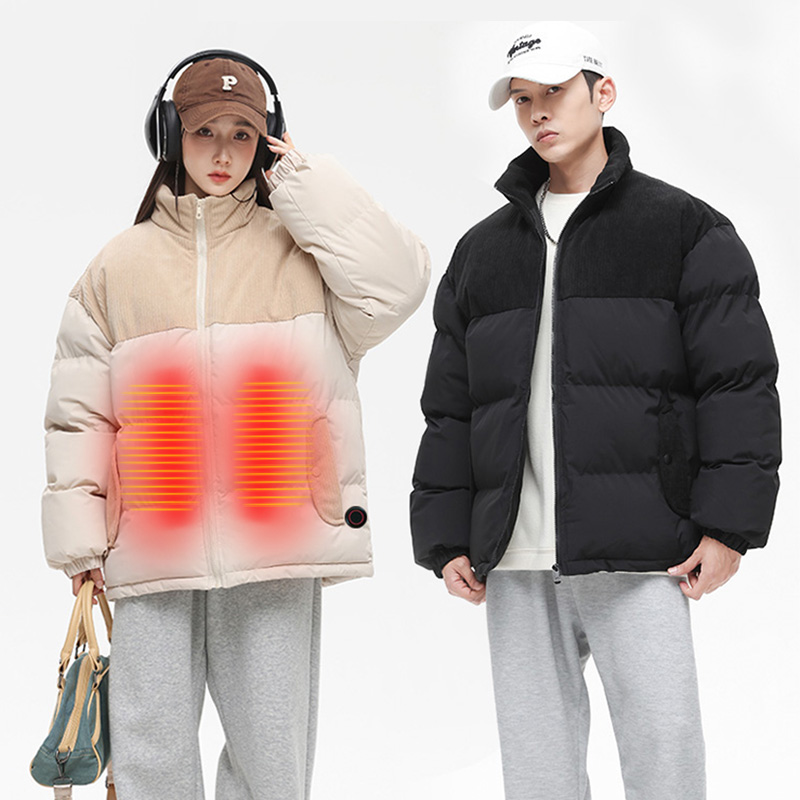 情侣带发热功能棉衣防寒保暖棉服