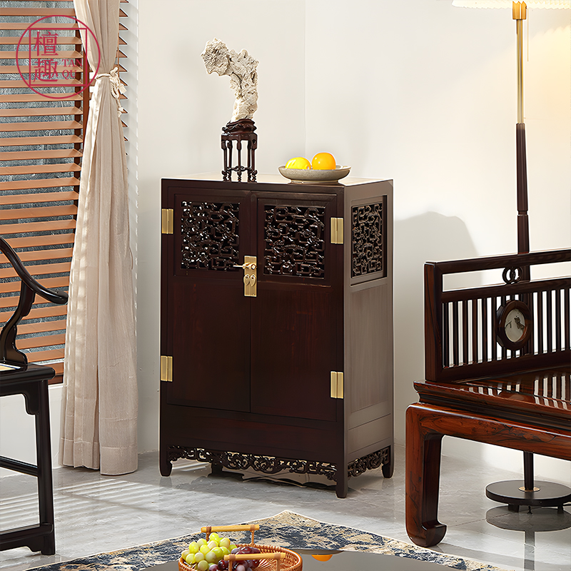 紫光檀茶叶储物柜檀趣明清古典