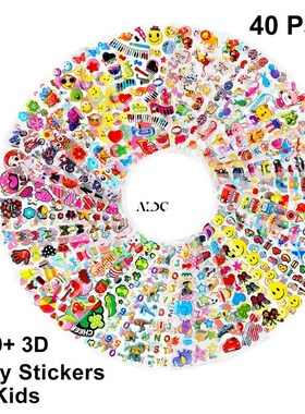 Kids Stickers 40 20 Different Sheets 3D Puffy Bulk Stickers
