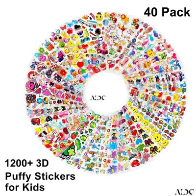 Kids Stickers 40 20 Different Sheets 3D Puffy Bulk Stickers