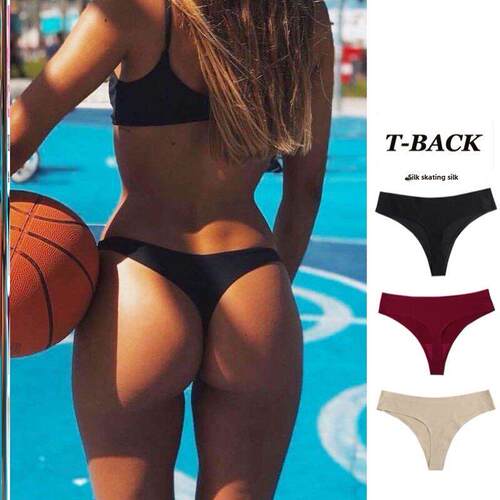 Silk Sexy Women's Thongs g string Seamless Panties Underwear