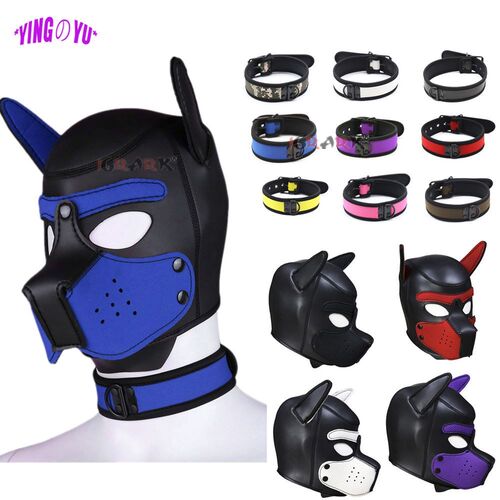 Sexy Women Cosplay Dog Mask Puppy Headgear Master SM Role Pl