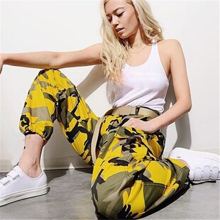 women 女士 camouflage jeans trousers 2021款 ladies 迷彩休闲裤