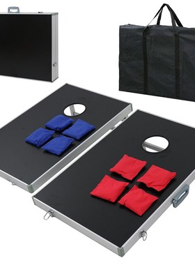 cornhole bean bag toss户外便携式铝合金折叠投掷沙包游戏台套装