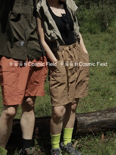 裤 工装 户外徒步松紧腰运动休闲短裤 2025日系复古百搭显瘦男女同款